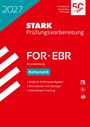 STARK Prüfungsvorbereitung, Mathematik, FOR·EBR, Brandenburg, 2027. Rotes, strukturiertes Cover mit weißen Texten und Symbolen.