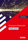 16 Musterklausuren zu allen Kernthemen. Klausuren Oberstufe Physik gA/eA. Stark. Hintergrund: Explosion von Licht und Linien.