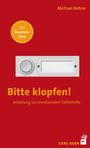 "Bitte klopfen! Anleitung zur emotionalen Selbsthilfe" in Rot. In der Mitte ein Türklopf-Grafik.
