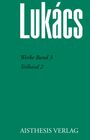 Text: "Lukács", "Werke Band 3 Teilband 2", "AISTHESIS VERLAG". Grüner Hintergrund, weiße und schwarze Schrift.