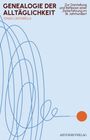 Genealogie der Alltäglichkeit. Jonas Cantarella. Illustration: blaue Linien und ein orangefarbener Punkt auf hellblauem Hintergrund.
