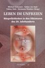 „Leben im Unfreien. Bürgerlichkeiten in den Diktaturen des 20. Jahrhunderts.“ Illustration mit abstrakter, geometrischer Figur.