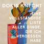 Doris Knecht: Eine vollständige Liste aller Dinge, die ich vergessen habe, MP3
