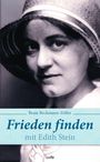 Blaue Schrift: "Beate Beckmann-Zöller, Frieden finden mit Edith Stein." Darunter ein Porträt einer Frau mit Hut.