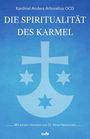 "Die Spiritualität des Karmel" von Kardinal Anders Arborelius OCD. Logo eines stilisierten Kreuzes mit Sternen auf blauem Hintergrund.