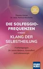 Text: "DIE SOLFEGGIO-FREQUENZEN", "KLANG DER SELBSTHEILUNG", Autoren: Thomas Künne, Dr. med. Patricia Nischwitz. Gradient-Hintergrund.