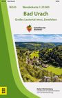 W243, Wanderkarte 1:25 000; Bad Urach, Großes Lautertal (West), Zwiefalten. Logo: Schwäbischer Albverein; Landschaftspanorama.