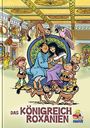 „Das Königreich Roxanien“ steht auf einem Comic-Cover. Es zeigt lachende Figuren auf einem kunstvollen Sofa.