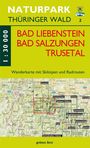 : Wanderkarte Bad Liebenstein, Bad Salzungen, Trusetal, KRT