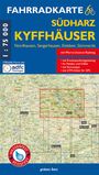 Fahrradkarte Südharz Kyffhäuser 1:75.000, mit Knotenpunktwegweisung, Karte mit Radwegen und Orten, wasser- und reißfest.