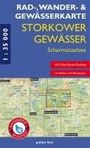 : Rad-, Wander- & Gewässerkarte Storkower Gewässer, Scharmützelsee, KRT