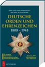 „Deutsche Orden und Ehrenzeichen 1800–1945“. Ein sternförmiges Abzeichen mit einem roten Emblem in der Mitte auf der Vorderseite.