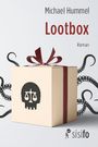 "Michael Hummel, Lootbox, Roman." Eine Geschenkbox mit Waage und Tentakeln im Hintergrund, sisifo-Logo unten.
