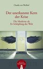 "Der unerkannte Kern der Krise: Die Moderne als Er-Schöpfung der Welt" von Claudia von Werlhof. Dunkle Flügel an Wänden.