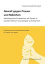 Text: "Gewalt gegen Frauen und Mädchen. Interdisziplinäre Perspektiven auf Gewalt im sozialen Nahraum aus Georgien und Österreich." Illustration zeigt eine stilisierte gelbe Hand.
