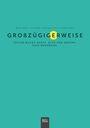 Text: "GROßZÜGIGERWEISE. TEILEN MACHT HAPPY. DICH UND ANDERE. DEIN WORKBOOK." Hintergrund in Türkis; "E" gelb hervorgehoben.