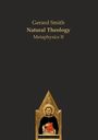 Text: "Gerard Smith Natural Theology Metaphysics II." Unten eine Illustration eines Heiligen mit rotem Buch.