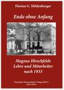 "Ende ohne Anfang" von Florian G. Mildenberger. Historisches Foto einer Gebäudefassade, umrahmt von Bäumen.