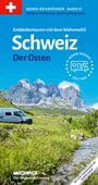 "WOMO-Reiseführer Band 51, Entdeckertouren mit dem Wohnmobil, Schweiz Der Osten. Wohnmobil in Berglandschaft."