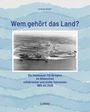 "Wem gehört das Land?" von Stefan Wendt. Schwarzweißfoto einer Landschaft, blau-weißer Hintergrund, Verlag: Ludwig.
