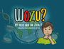 „WOZU? Ist alles nur ein Zufall? Den großen Fragen gemeinsam auf der Spur.“ Ein nachdenkender Junge vor Erde.