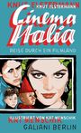 „Knut Elstermann, Cinema Italia, Reise durch ein Filmland.“ Eine farbige Illustration von Gesichtern und einem Pinocchio.