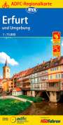 : ADFC-Regionalkarte Erfurt und Umgebung, 1:75.000, KRT