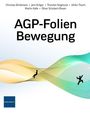 "AGP-Folien Bewegung" steht groß in der Mitte. Farbige, wellenartige Formen und Piktogramme von Personen in Bewegung.