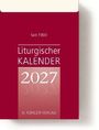 Seit 1903, Liturgischer KALENDER 2027, B. Kühlen Verlag. Roter Hintergrund mit weißem und silbernem Text.
