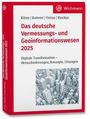 Buchtitel: "Das deutsche Vermessungs- und Geoinformationswesen 2025", mit Stadtbild und Wichmann-Logo.