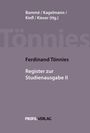 Ferdinand Tönnies: Ferdinand Tönnies: Register zur Studienausgabe II, Buch
