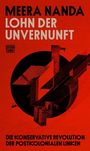 "Meera Nanda: Lohn der Unvernunft. Die konservative Revolution der postkolonialen Linken." Rotes Cover, abstrakte Formen.