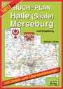 : Buchstadtplan Halle (Saale) , Merseburg und Umgebung 1 : 20 000, Buch