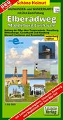 : Radwander- und Wanderkarte mit Zick-Zack-Faltung Elberadweg, Magdeburg-Cuxhaven, KRT