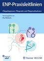 Titel: "ENP-Praxisleitlinien". Untertitel: "Pflegediagnosen, Pflegeziele und Pflegemaßnahmen". Herausgeber: Pia Wieteck. Grafik bunte Figuren.