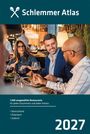 "Schlemmer Atlas 2027. 1.500 ausgewählte Restaurants in Deutschland, Österreich, Südtirol." Menschen in gemütlichem Restaurant.