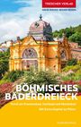 Böhmisches Bäderdreieck. Rund um Franzensbad, Karlsbad und Marienbad. Historisches gelbes Gebäude mit Kuppel, umgeben von Blumen.