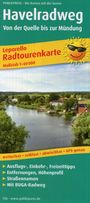 : Radtourenkarte Havelradweg, Von der Quelle bis zur Mündung 1 : 60 000, KRT