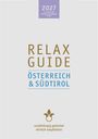 2027 - Alle Hotels für Wellness & Gesundheit im Test. Relax Guide Österreich & Südtirol. Logo mit Blütenmotiv.