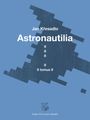Text: "Jan Křesadlo Astronautilia II tomus II Česky/Ελληνικώς/Deutsch." Ein stilisiertes geometrisches Muster und ein Fisch-Logo auf blauem Hintergrund.