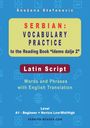 Snezana Stefanovic: Serbian Vocabulary Practice to the Reading Book "Idemo dalje 2" - Latin Script, Buch