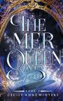 „The Mer Queen“, „Book 2“, „Cecily Anne Winters“. Goldene Rahmen, blauer Hintergrund, Wasserthemen.