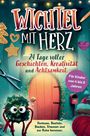 „Wichtel mit Herz“, „24 Tage voller Geschichten, Kreativität und Achtsamkeit“, Illustration eines Wichtelhauses.