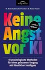 Titel: "Keine Angst vor KI". Autoren: Dr. Beate Guldenschuh-Fessler & Dr. Roman Fessler. Bunte Schrift, blauer Hintergrund.