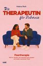 „Die THERAPEUTIN für Zuhause“, autoriert von Helena Roth. Zwei Personen sitzen auf einem blauen Sofa und unterhalten sich.