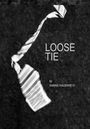 Text: "LOOSE TIE by SABINE HAUSWIRTH". Eine lose, gestreifte Krawatte auf dunklem Hintergrund.