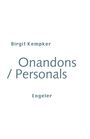Text: "Birgit Kempker, Onandons / Personals, Engeler". Schlichtes Design mit blau-grauer Schrift auf weißem Hintergrund.