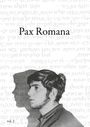 Text "Pax Romana", "vol. 2". Kopf eines Mannes mit Schatten, im Hintergrund hebräische Schriftzeichen.
