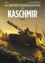"Die Großen Panzerschlachten: Kaschmir 1965" in großen Buchstaben, mit Panzergrafik im Hintergrund.