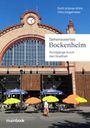 "Sehenswertes Bockenheim: Rundgänge durch den Stadtteil." Vor einem historischen Gebäude mit auffälligen Sonnenschirmen.